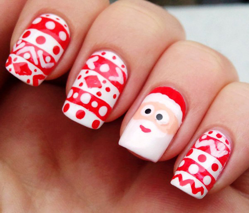 ลายเพ้นท์เล็บ วันคริสต์มาส christmas nails art
