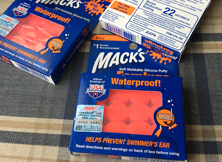 EAR PLUG mack's 6 pairs (kids size waterproof)