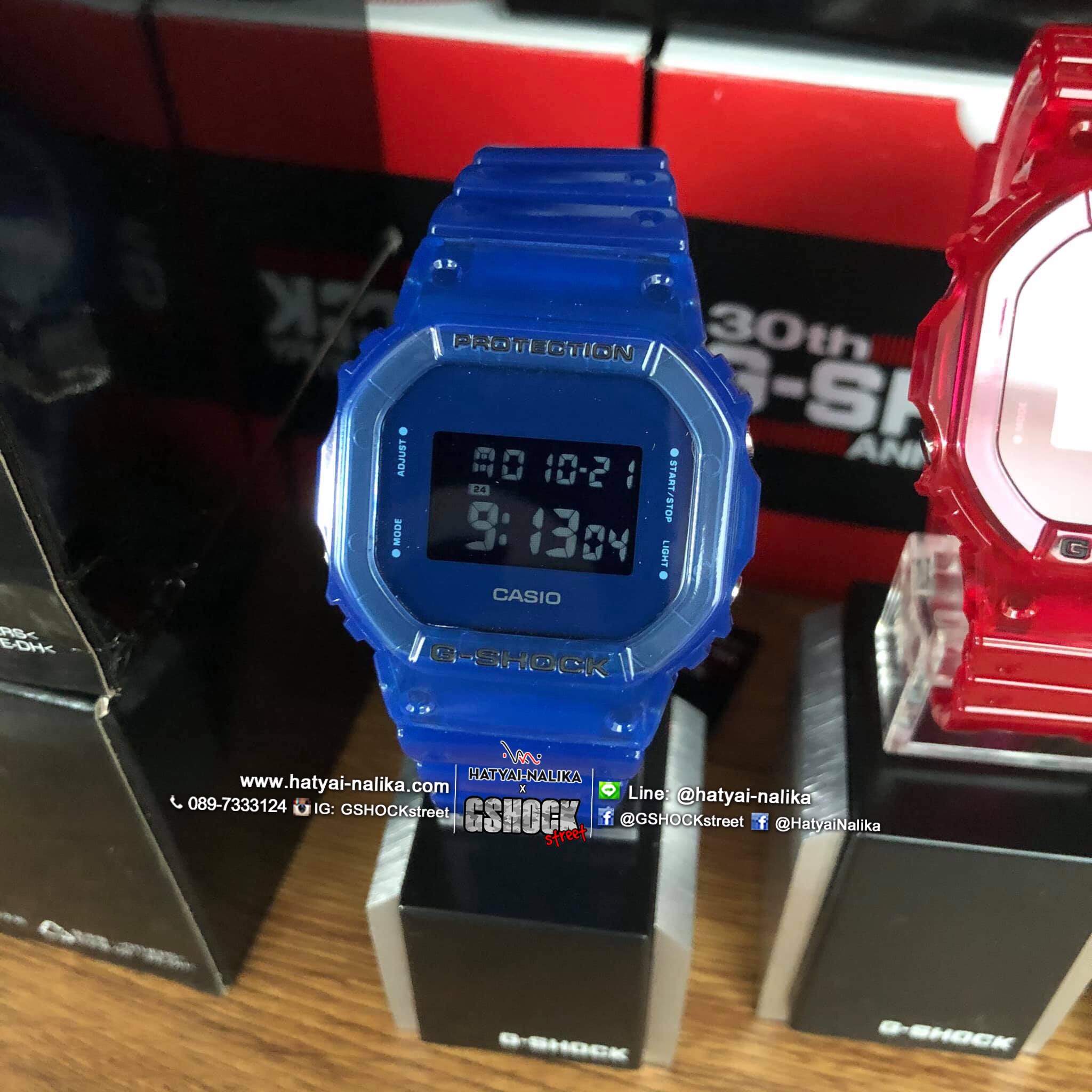 นาฬิกา Casio G-Shock Special color DW-5600SB COLOR SKELETON series รุ่น DW-5600SB-2 “น้ำเงินไพลิน” ของแท้ รับประกัน1ปี