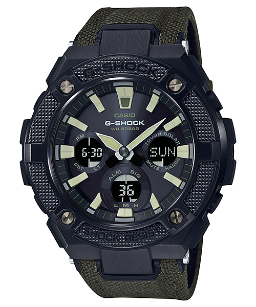 นาฬิกา Casio G-Shock G-STEEL รุ่น GST-S130BC-1A3 (สายผ้า CORDURA สีเขียว) ของแท้ รับประกัน1ปี