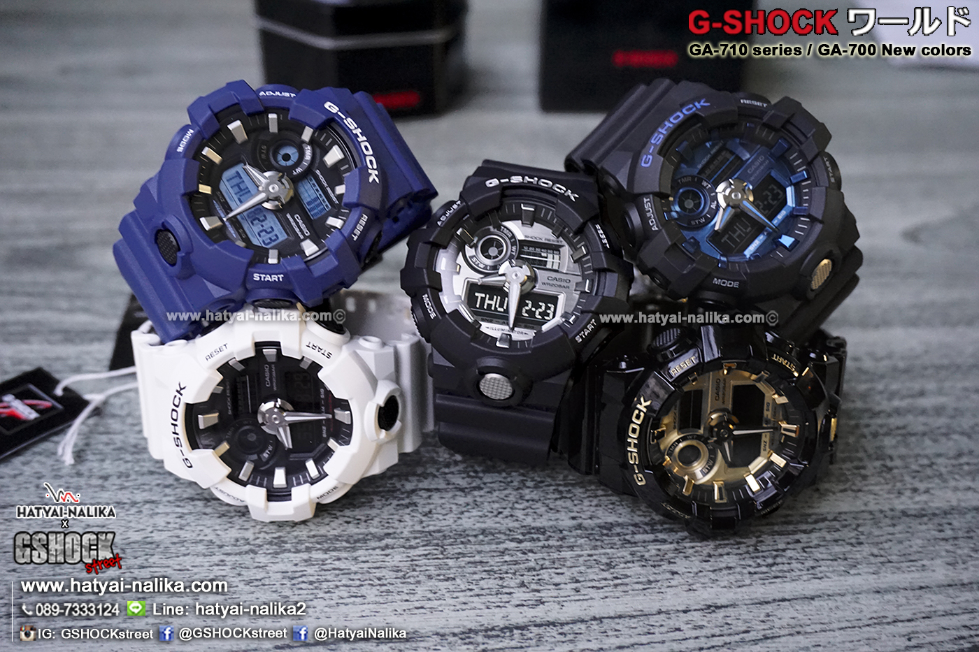 นาฬิกา คาสิโอ Casio G-Shock Standard ANALOG-DIGITAL รุ่น GA-710-1A2 ของแท้ รับประกัน 1 ปี