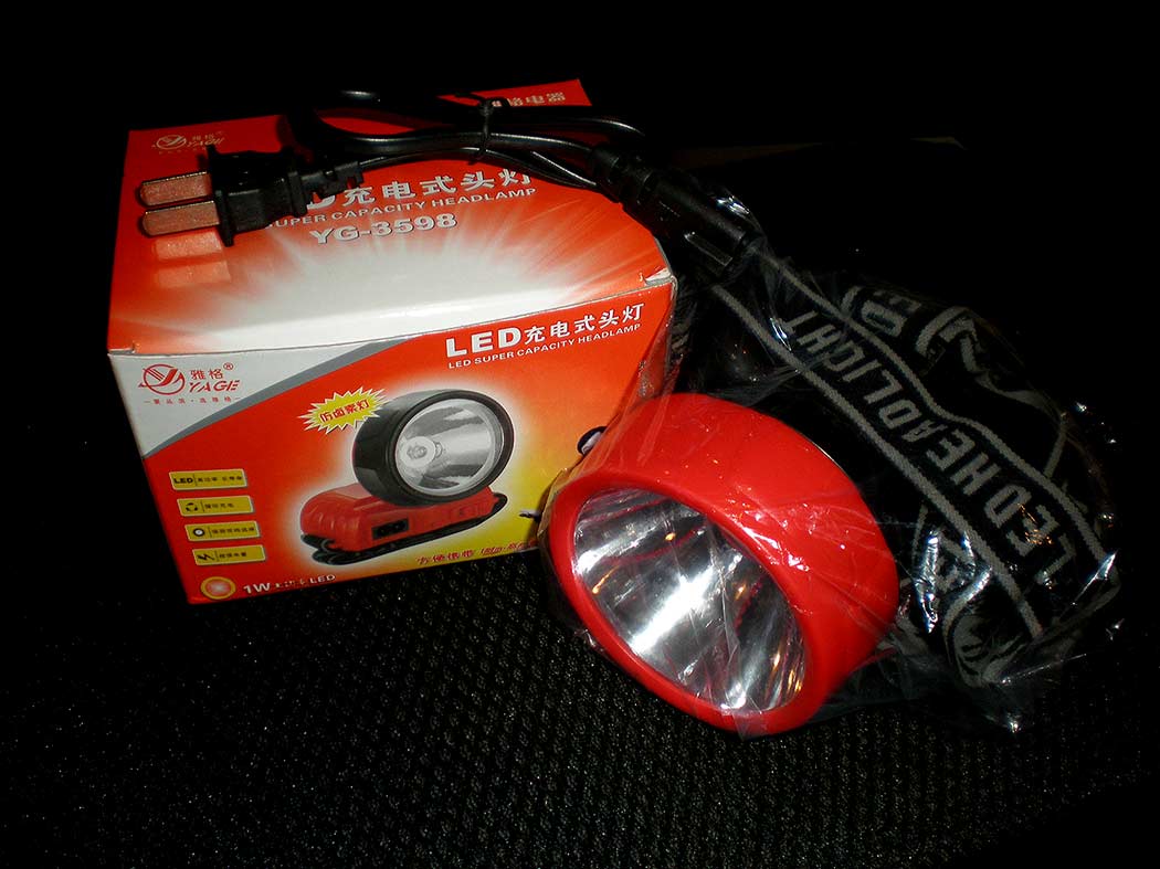 ไฟฉายคาดหัวหลอด LED 1 ไฟสีเหลือง สว่างมากเป็นวงกว้างชัดเจน YG3598หรือYG3588