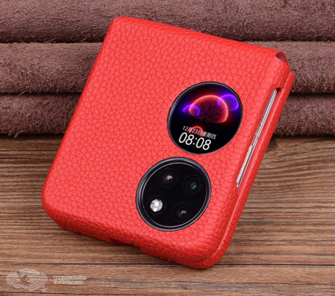 เคสหนังแท้ Huawei P50 Pocket จาก Jinhao [Pre-order]