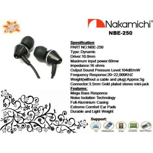 ขาย หูฟัง NAKAMICHI NBE250 หูฟังเสียงเบสแน่นสะใจ