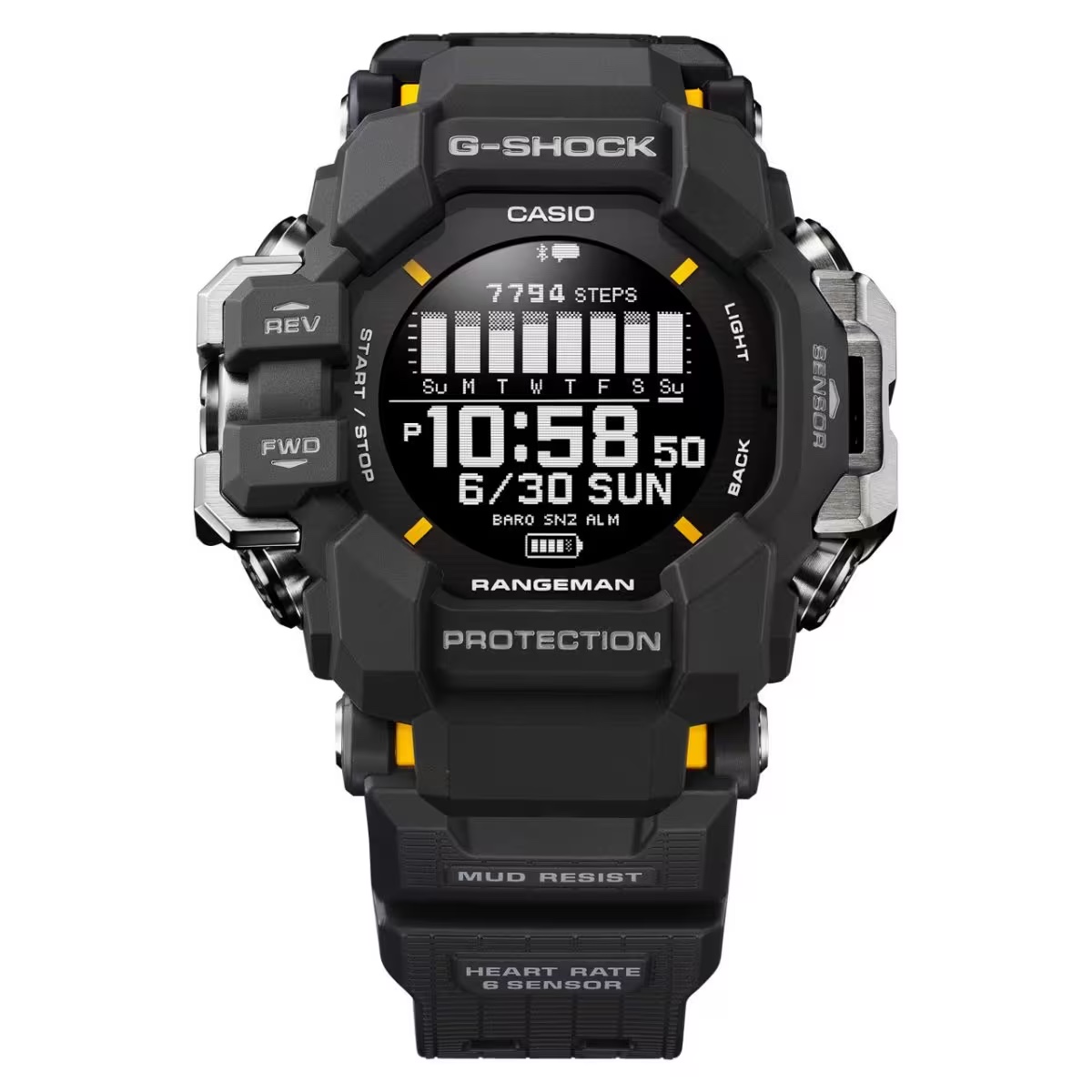 นาฬิกา Casio G-Shock RANGEMAN Heart Rate Monitor GPR-H1000 series รุ่น GPR-H1000-1 ของแท้ รับประกัน1ปี