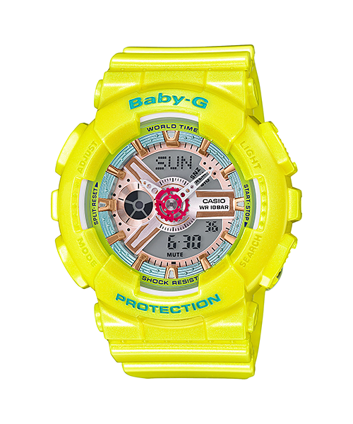 นาฬิกา Casio Baby-G Girls' Generation Sweet Candy Pastel series รุ่น BA-110CA-9A (เหลืองพาสเทล) ของแท้ รับประกัน1ปี