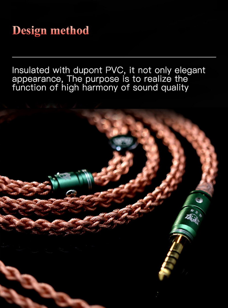 Hakugei Healer สายอัพเกรดหูฟัง Litz OCC ถัก ความบริสุทธิ์สูง