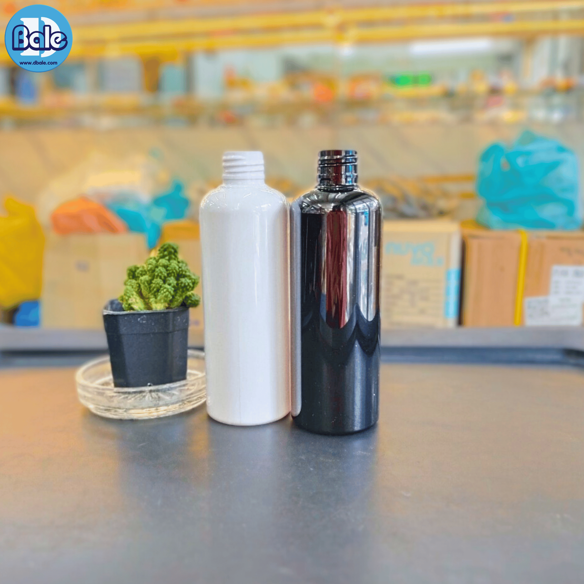 PET-003 200ml. ขวดพลาสติกPet กลม