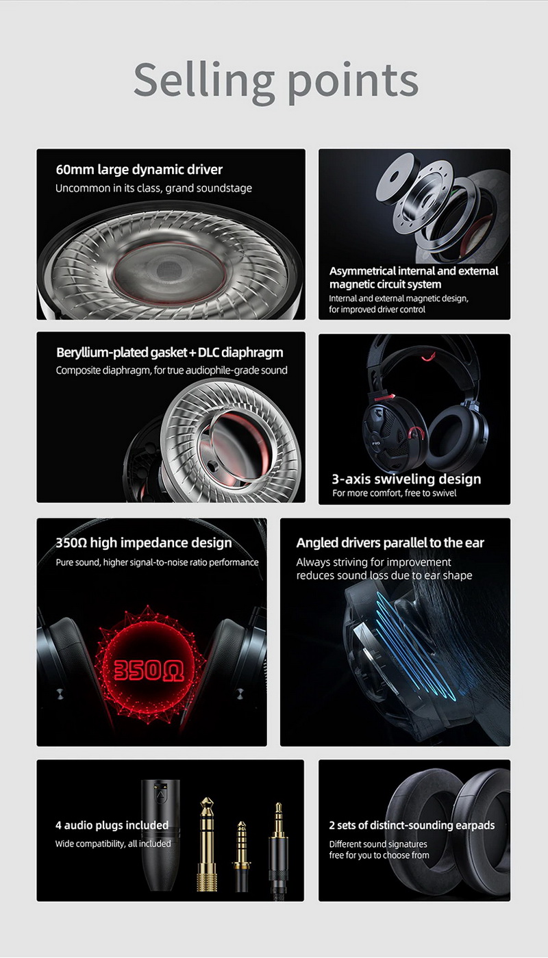 FiiO FT3 หูฟังเฮดโฟนความละเอียดสูง ไดรเวอร์ไดนามิกขนาดใหญ่ ประกันศูนย์ไทย