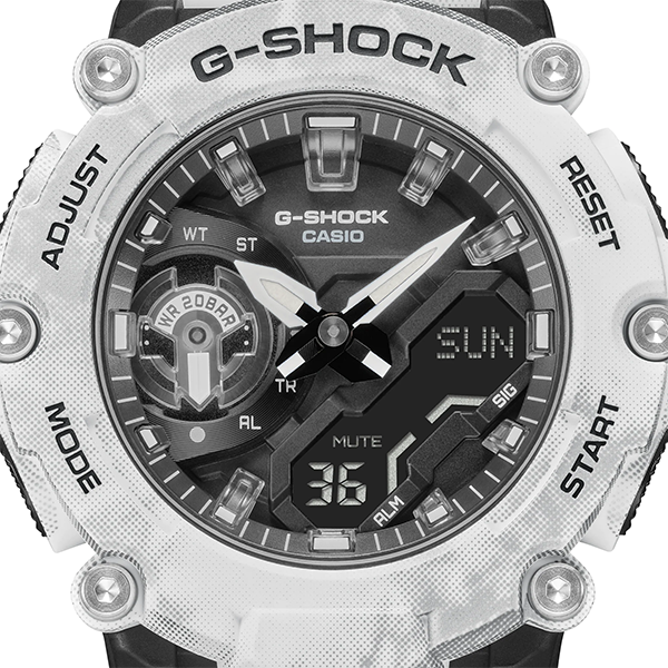 นาฬิกา Casio G-Shock Special Color GRUNGE SNOW CAMOUFLAGE series รุ่น GA-2200GC-7A ของแท้ รับประกัน1ปี