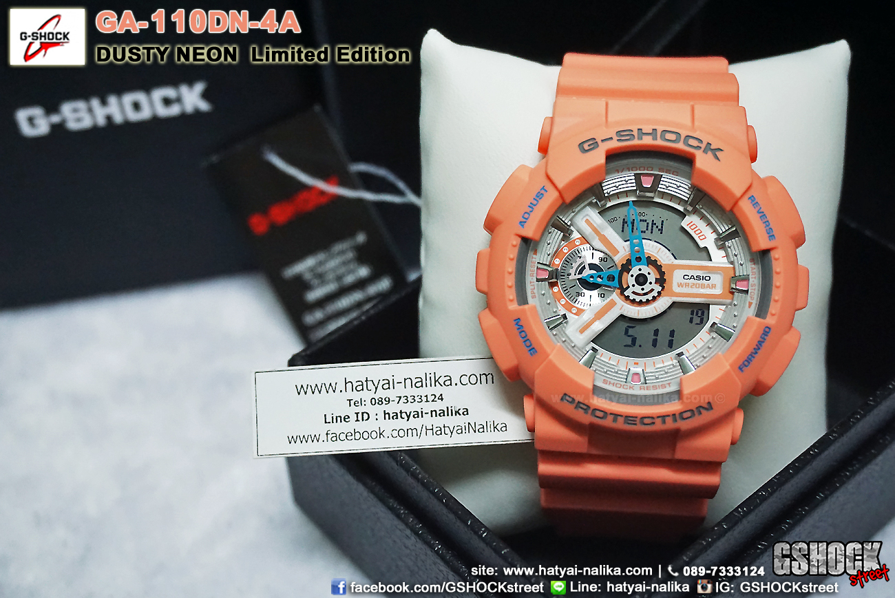 นาฬิกา คาสิโอ Casio G-Shock Limited Dusty Neon Series รุ่น GA-110DN-4A สีแซลมอน salmon