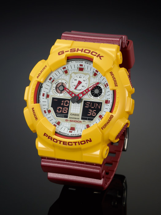 นาฬิกา คาสิโอ Casio G-Shock Limited model Color series รุ่น GA-100CS-9A [mcDonald] (มิ้นต์ ชาลิดาใส่ ละครสองหัวใจนี้เพื่อเธอ)
