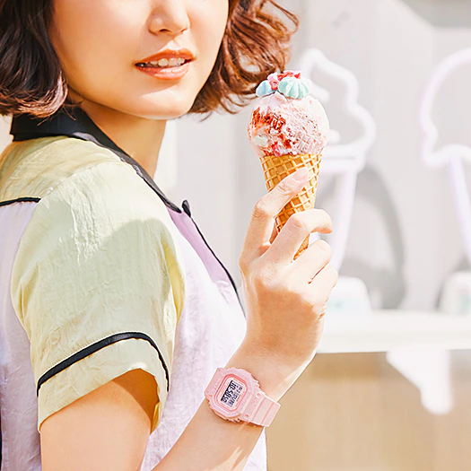 นาฬิกา Casio Baby-G BGD-560CR Ice Cream series รุ่น BGD-560CR-4 "สตรอเบอร์รี่" ของแท้ รับประกัน1ปี
