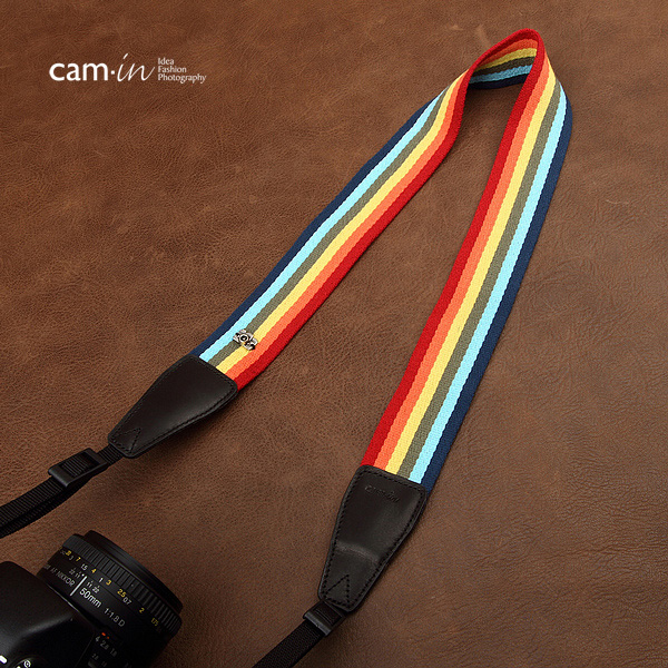 สายคล้องกล้องลายรุ้งกินน้ำสดใส cam-in Over the rainbow