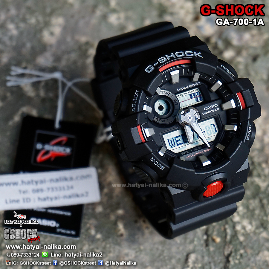 นาฬิกา คาสิโอ Casio G-Shock Standard ANALOG-DIGITAL รุ่น GA-700-1A ของแท้ รับประกัน 1 ปี