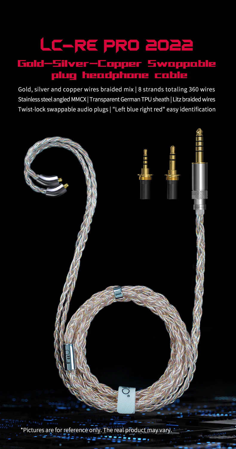 FiiO LC-RE Pro 2022 สายอัพเกรดหูฟังแบบ tri-metallic สามธาตุ ประกันศูนย์ไทย