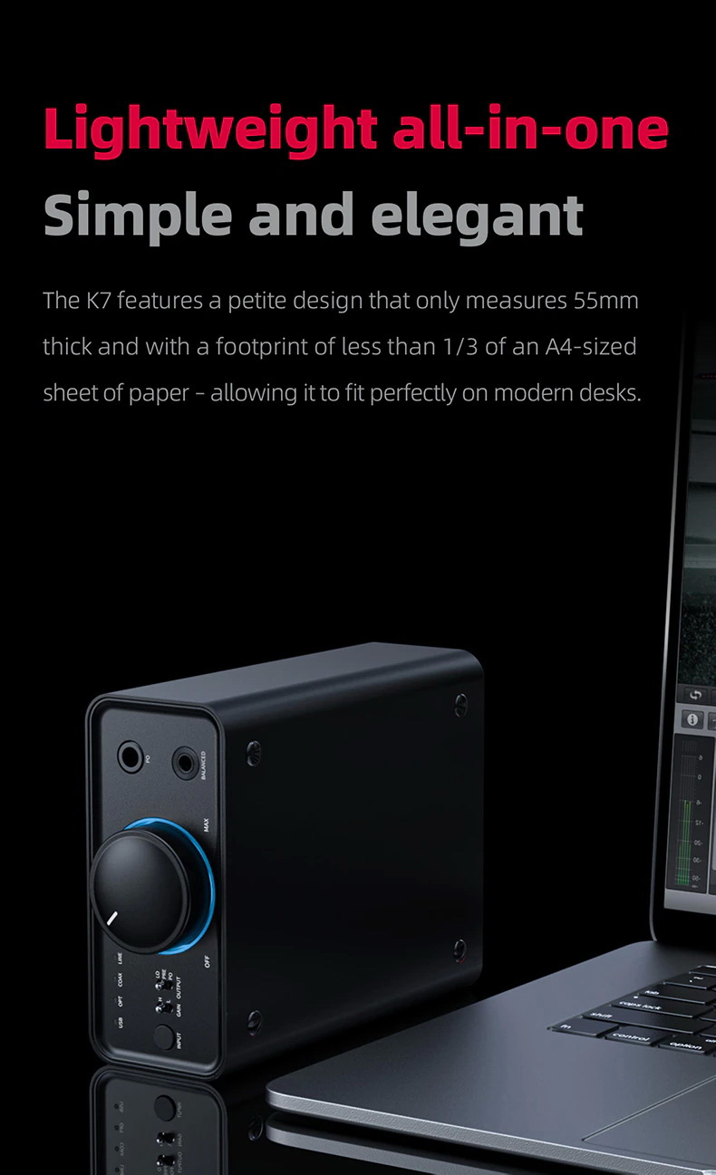 FiiO K7 True balanced DAC/Amp ตั้งโต๊ะ กำลังขับสูง ประกันศูนย์ไทย