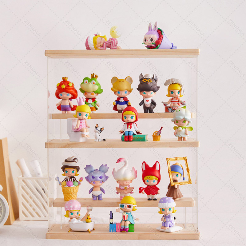 ชั้นวางโมเดล ฐานไม้