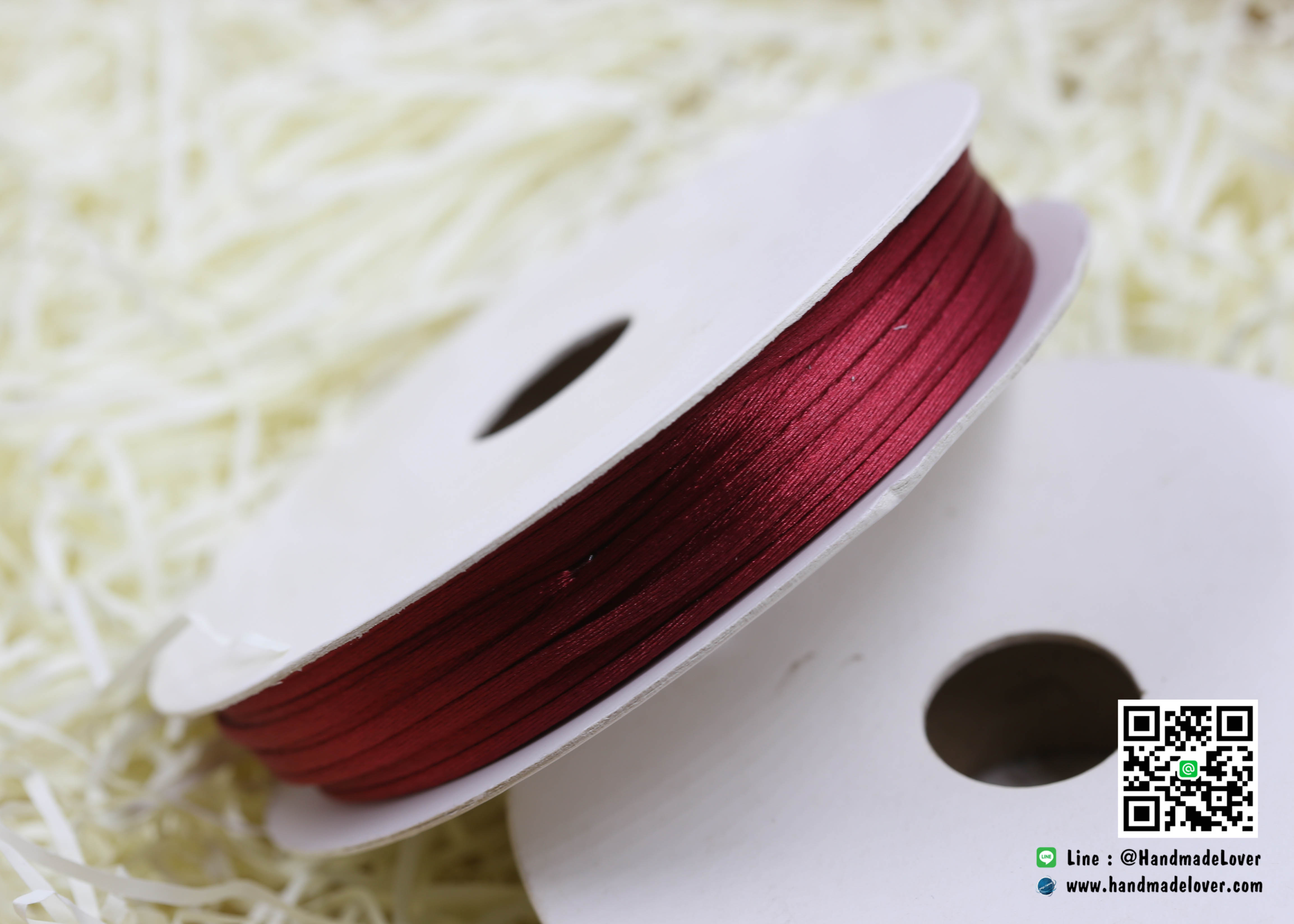 เชือกหางหนู สีเลือดหมู [101] ขนาด 2 มิล [อย่างดี เนื้อนุ่ม]