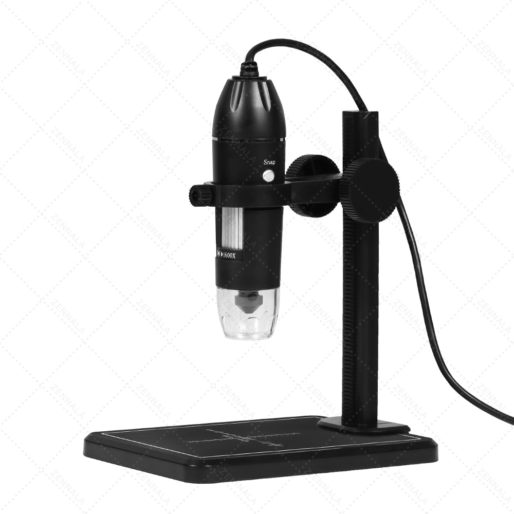 กล้องจุลทรรศน์ USB/micro/typeC 1600X mobile-PC แบบขาตั้ง + ฐานวางวัตถุ รุ่น DG02