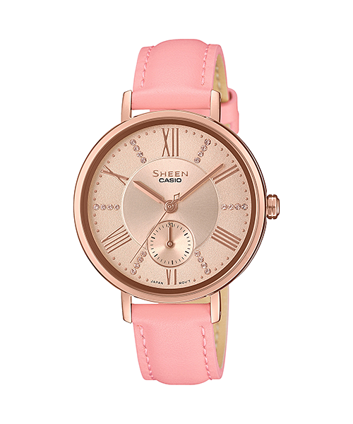 นาฬิกา คาสิโอ Casio SHEEN MULTI-HAND SHE-3066 series รุ่น SHE-3066PGL-4A ของแท้ รับประกัน1ปี