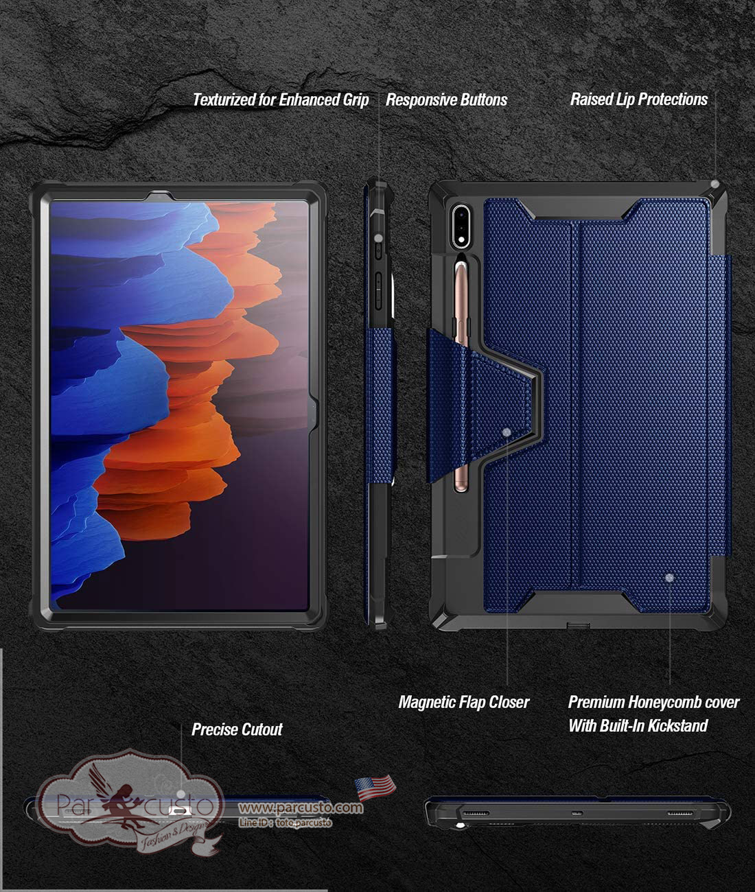 เคส Samsung Galaxy Tab S7 Plus 12.4 inch 2020 [Explorer Series] จาก Poetic [Pre-order USA]