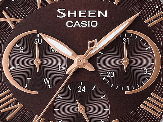 นาฬิกา คาสิโอ Casio SHEEN MULTI-HAND SHE-3058 series รุ่น SHE-3058PGL-5A ของแท้ รับประกัน1ปี