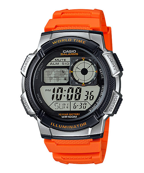 นาฬิกา Casio 10 YEAR BATTERY รุ่น AE-1000W-4BV ของแท้ รับประกัน 1 ปี