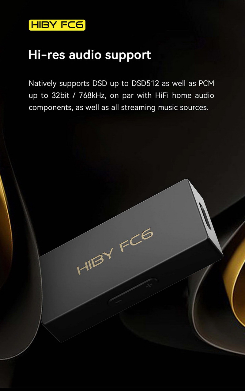 HiBy FC6 DAC/AMP พกพาแบบ R2R สถาปัตยกรรม Darwin รองรับ MQA ประกันศูนย์ไทย