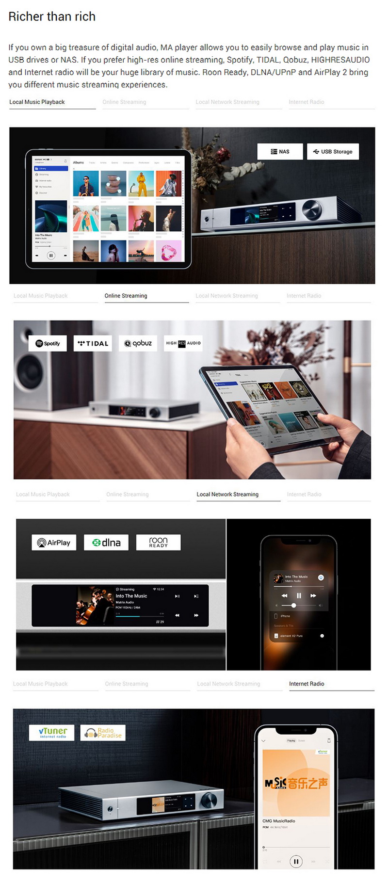 Matrix Audio Element X2 Pure Music Streamer เครื่องเล่นเพลงเครือข่ายแบบตั้งโต๊ะ ประกันศูนย์ไทย