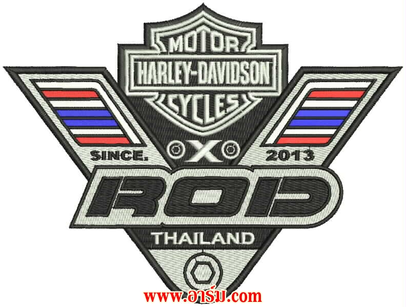 ตัวอย่างอาร์ม Harley Davidson Cycles THAILAND