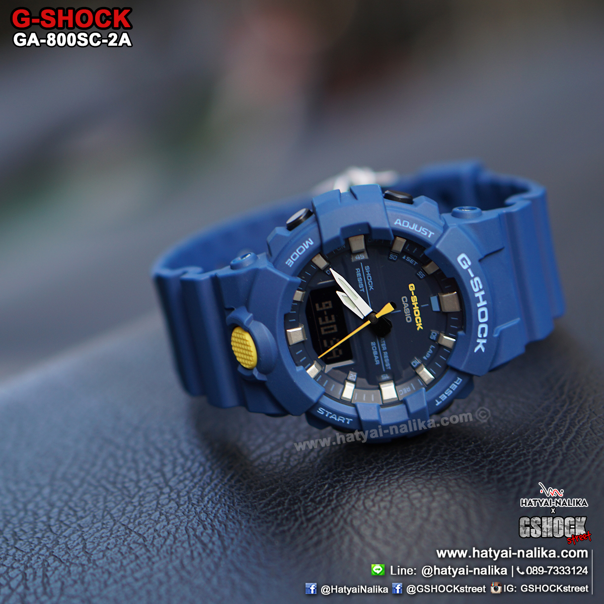 นาฬิกา Casio G-Shock ANALOG-DIGITAL GA-800SC Sporty Color series รุ่น GA-800SC-2A ของแท้ รับประกัน1ปี