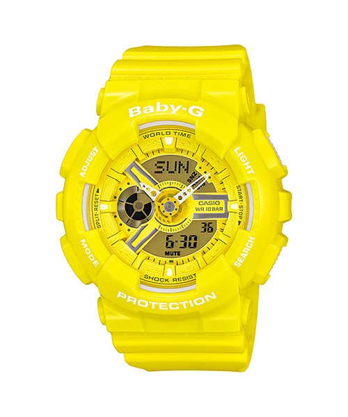 นาฬิกา คาสิโอ Casio Baby-G Girls' Generation Bold Color series รุ่น BA-110BC-9A (สีเหลือง lemon)