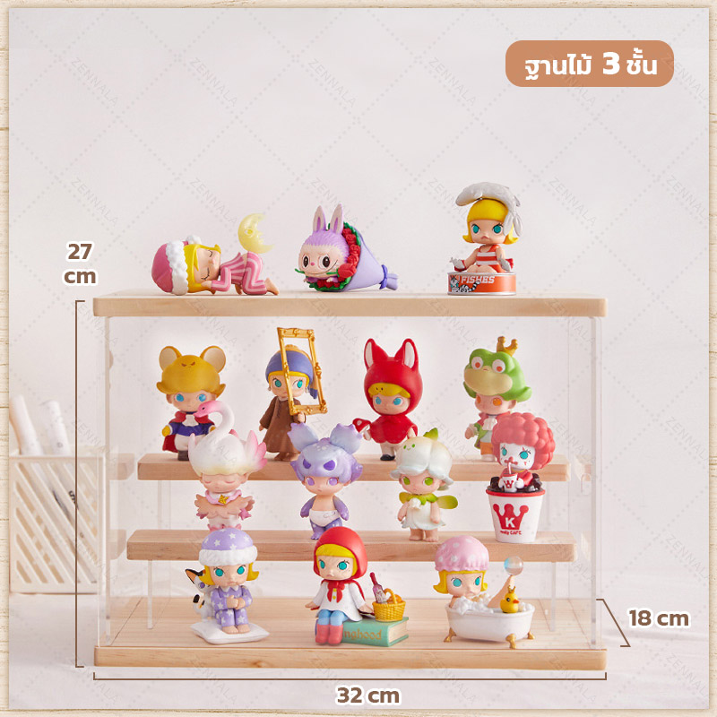 ชั้นวางโมเดล ฐานไม้