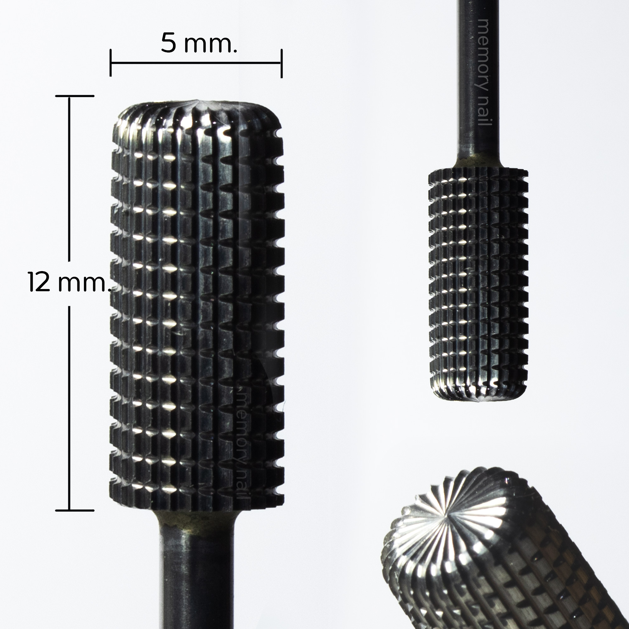 หัวเจียรเล็บ Two-way Barrel Carbide Nail Drill Bits R cut 3/32 หัวเจียรคาร์ไบ เหมาะกับการเจียรหนัง
