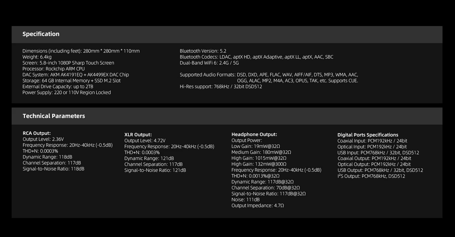 [สั่งจองล่วงหน้า] Shanling SM1.3 Hi-Fi Streamer DAC ระดับเรือธง รองรับ MQA Dual Hi-Res ประกันศูนย์ไทย