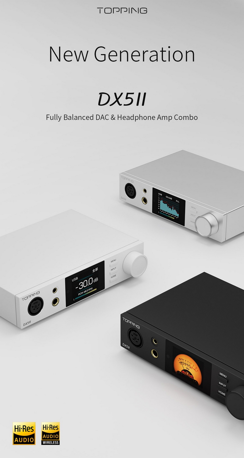 Topping DX5II DAC/AMP ตั้งโต๊ะ ชิป ESS ES9039Q2M x2, แอมป์ X-Hybrid รองรับ Dual Hi-Res ประกันศูนย์ไทย