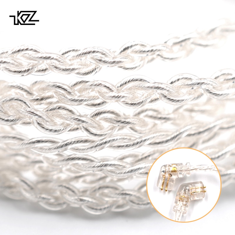 ขาย สายชุบเงินถักสำหรับ KZ ZSN สายหูฟัง 100 แกน หุ้มฉนวน kevlar fiber