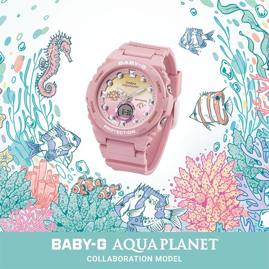 นาฬิกา Casio BABY-G x AQUA PLANET Limited Collaboration Model รุ่น BGA-320AQ-4A ของแท้ รับประกัน1ปี