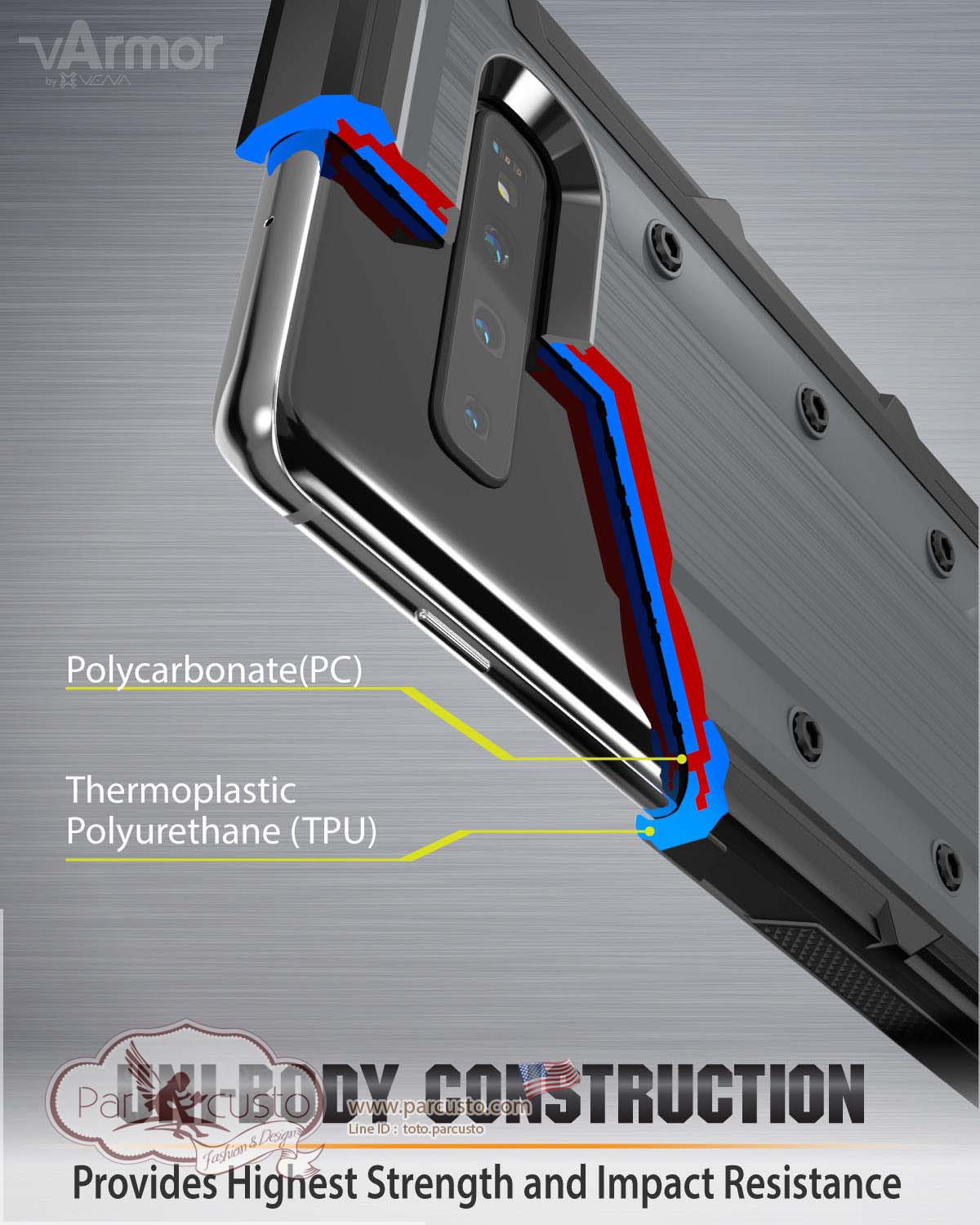 เคสกันกระแทก Samsung Galaxy S10 Plus [vArmor] จาก Vena [หมด]