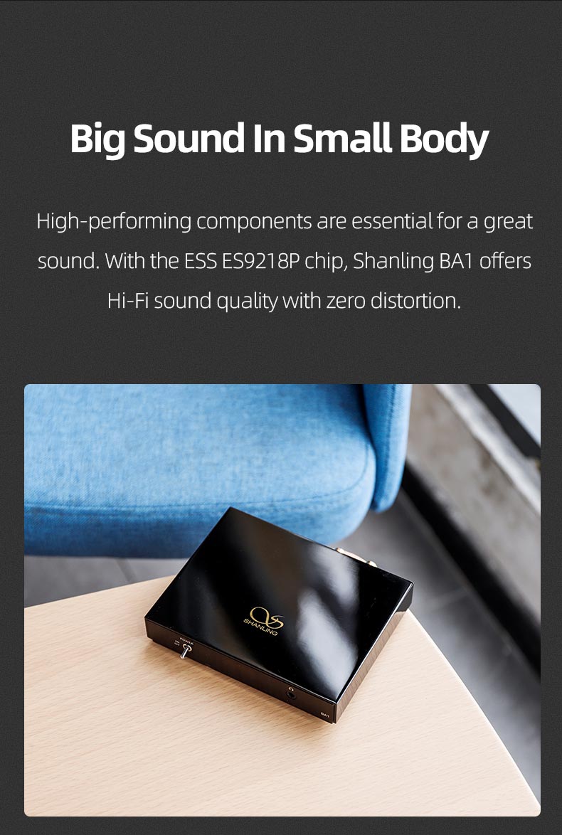 ขาย Shanling BA1 DAC/AMP ตัวรับสัญญาณ Bluetooth แบบตั้งโต๊ะ