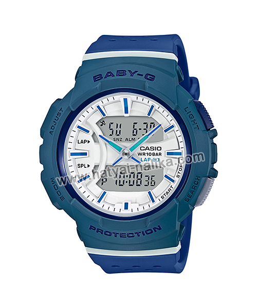 นาฬิกา Casio Baby-G for Running BGA-240 series Twotone Color Block รุ่น BGA-240-2A2 (ฟ้าควันบุหรี่) ของแท้ รับประกัน1ปี