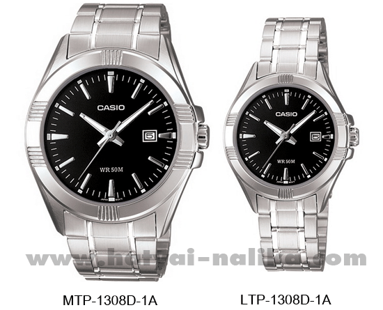 นาฬิกา คาสิโอ Casio SETคู่รัก รุ่น MTP-1308D-1A+LTP-1308D-1A ของแท้ รับประกัน 1 ปี