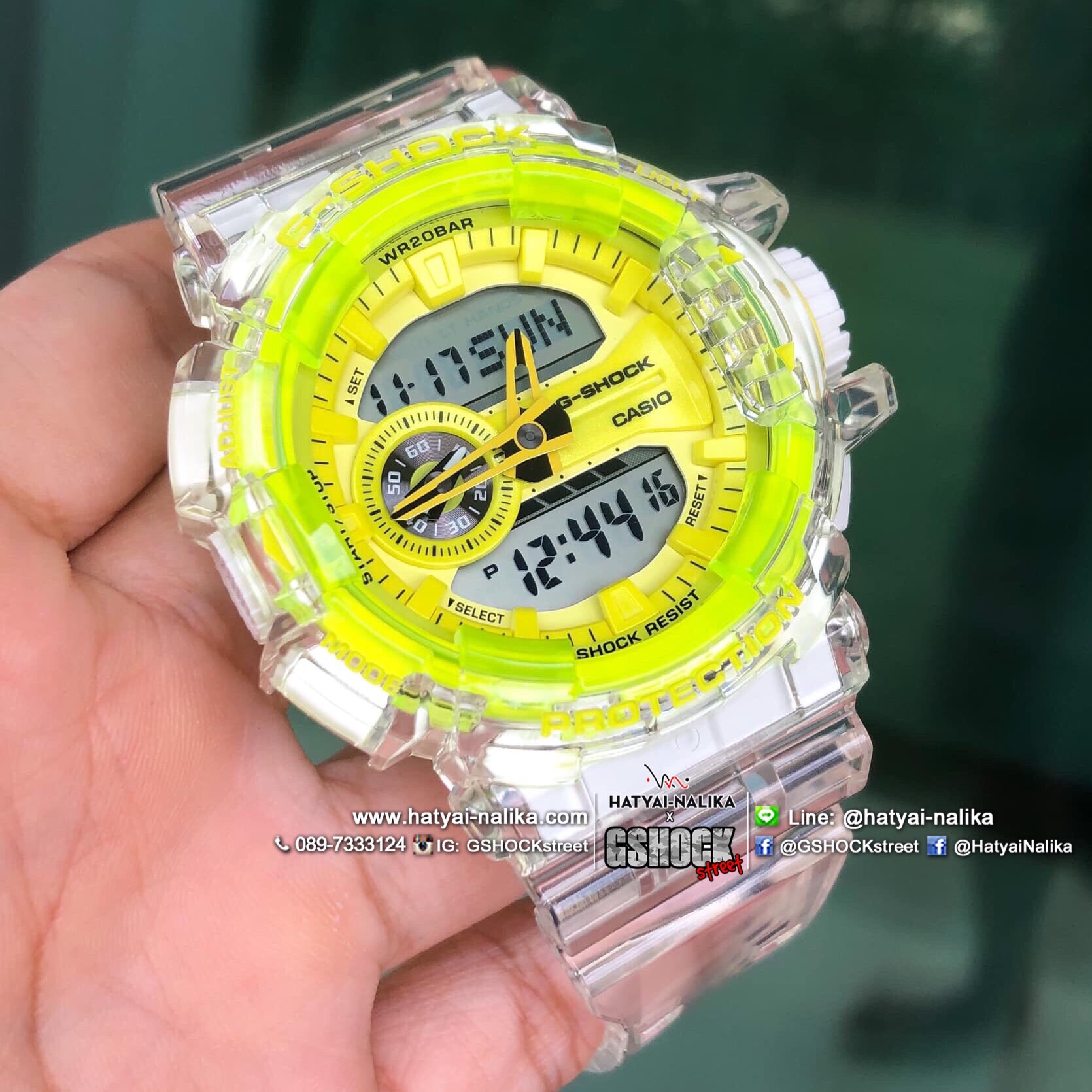 นาฬิกา Casio G-Shock Special color SKELETON series รุ่น GA-400SK-1A9 ของแท้ รับประกัน1ปี