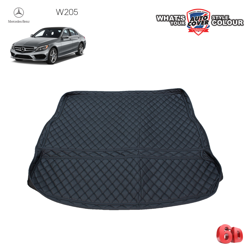 พรมท้ายสัมภาระเข้ารูป 6 D รถ MERCEDES BENZ C CLASS รหัสตัวถัง W205 จำนวน 1 ชิ้น