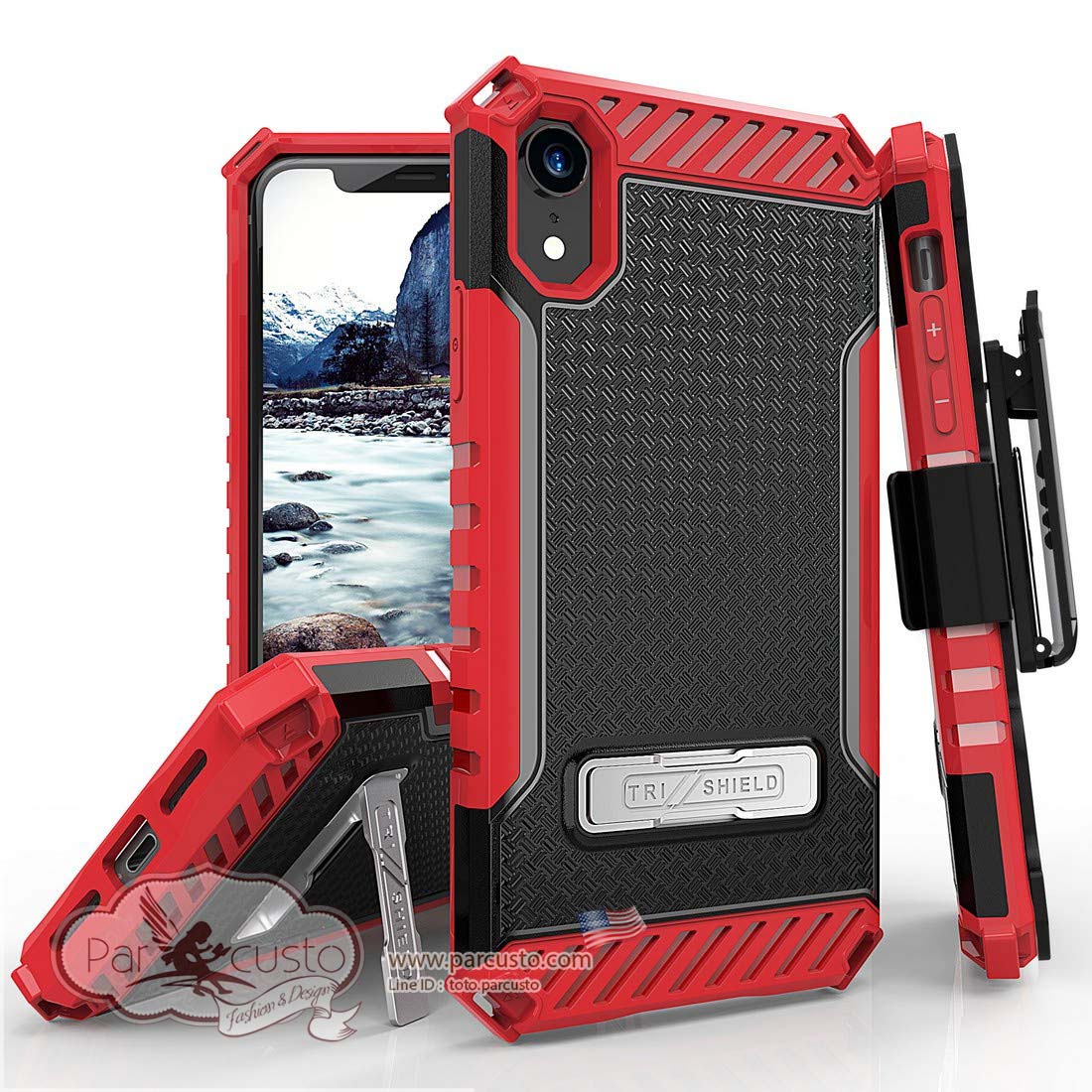 เคสกันกระแทก Apple iPhone XR [Metal Kickstand] จาก TJS [Pre-order USA]