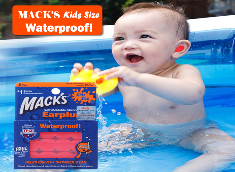 EAR PLUG mack's 6 pairs (kids size waterproof)
