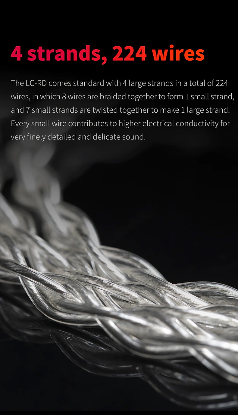 ขาย FiiO LC-RD สายอัพเกรดหูฟังทำจากเงินล้วน Pure Silver ถักแบบ Litz