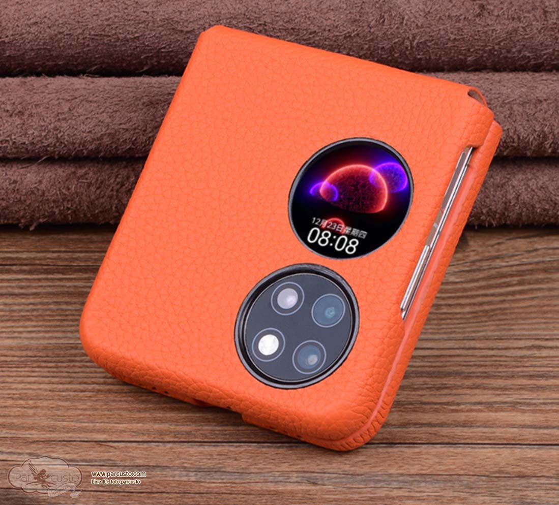 เคสหนังแท้ Huawei P50 Pocket จาก Jinhao [Pre-order]