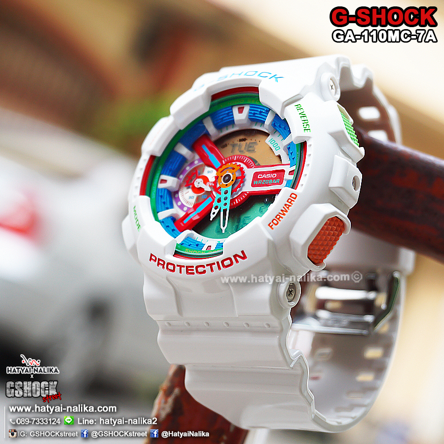 นาฬิกา Casio G-Shock Limited Multi-Color series Crazy Color 2016 รุ่น GA-110MC-7A ของแท้ รับประกัน1ปี